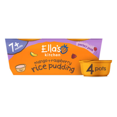 Mango + Raspberry Rice Pudding 7+ Months 4 x 80g (320g) thumbnail 2