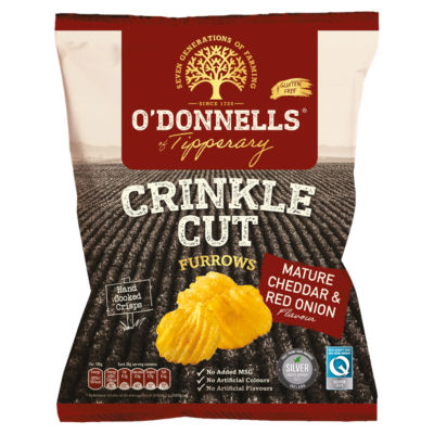 Crinkle Cut Furrows Mature Cheese & Red Onion Flavour 125g thumbnail 2