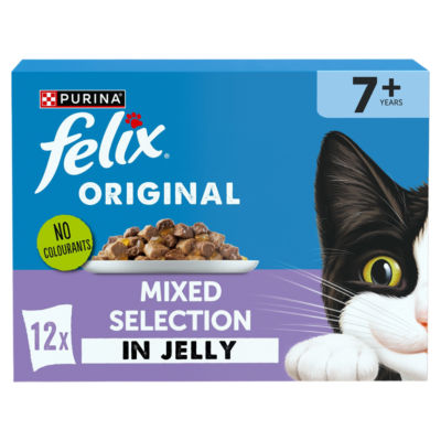 FELIX Original Senior Mixed Selection in Jelly Wet Cat Food 12x85g thumbnail 2