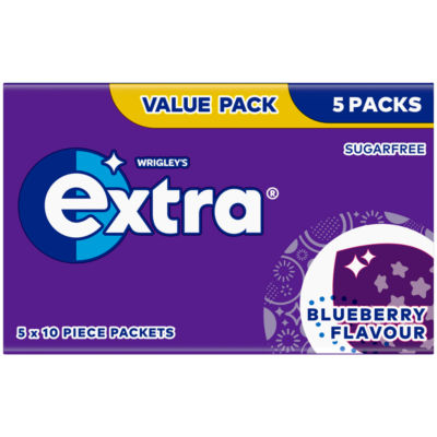 Blueberry Sugar Free Multipack Chewing Gum x5 Packs thumbnail 2