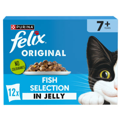 Original Senior Fish Selection in Jelly Wet Cat Food 12x85g thumbnail 2