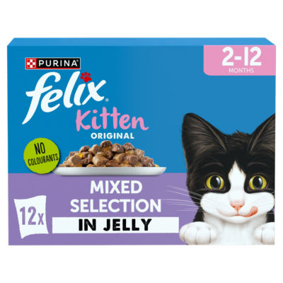 Original Kitten Mixed Selection in Jelly Wet Cat Food 12x85g thumbnail 2