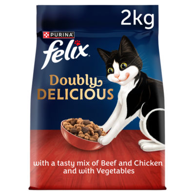 Doubly Delicious Beef, Chicken & Veg Dry Cat Food 2kg thumbnail 2