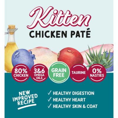 Natural Cat Food Kitten Chicken Paté 2-12 Months 85g thumbnail 3