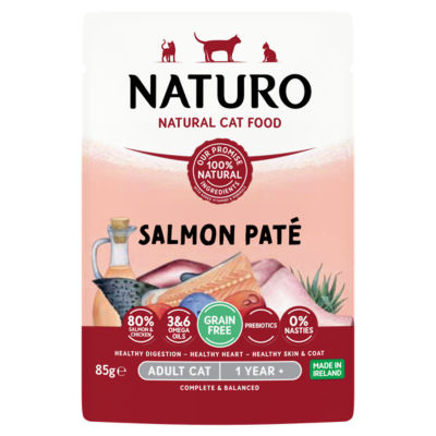 Natural Cat Food Salmon Paté Adult Cat 1 Year + 85g