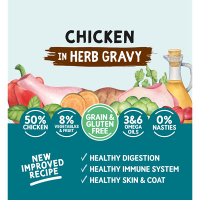 Natural Dog Food Chicken in Herb Gravy Adult Dog 1-7 Years 100g thumbnail 3