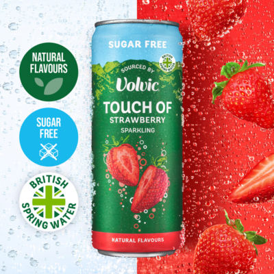 Touch of Strawberry Sparkling Sugar Free Flavoured Water 330ml thumbnail 3