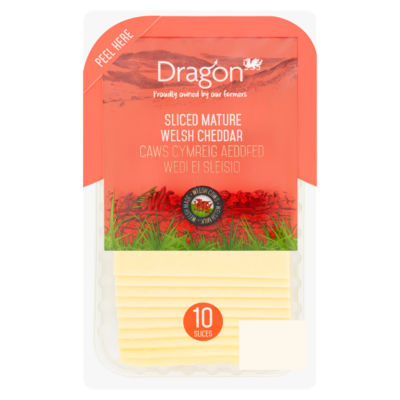 Sliced Mature Welsh Cheddar 10 Slices 200g