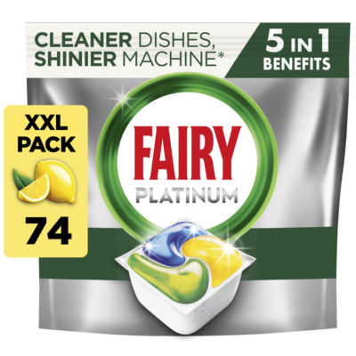 Platinum All In One Dishwasher Tablets, Lemon, 74 Tablets thumbnail 2