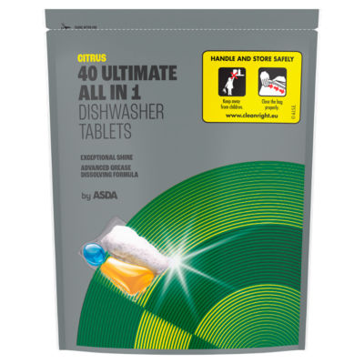 Ultimate All in 1 Citrus Dishwasher Tablets 40 x 12.5g (500g) thumbnail 2