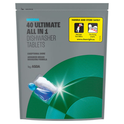 Ultimate All in 1 Original Dishwasher Tablets 40 x 12.5g (500g) thumbnail 2
