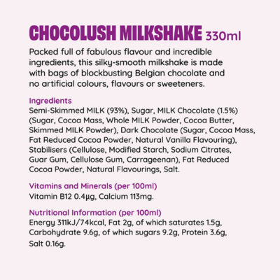 Chocolush! Milkshake 330ml thumbnail 4