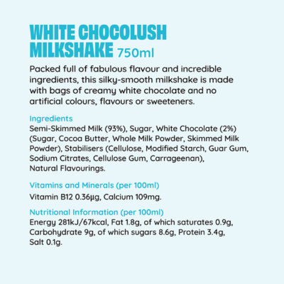 White Choc Milkshake 750ml thumbnail 4