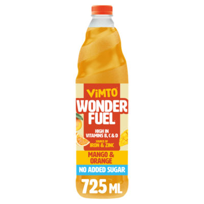 Wonderfuel Squash Mango & Orange No Added Sugar 725ml thumbnail 2