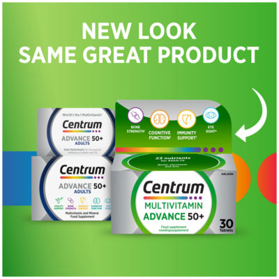 Advance 50+ Multivitamins & Vitamin Tablets, GLP-1 friendly, 30s thumbnail 3