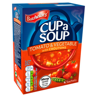 Cup a Soup Tomato & Vegetable with Croutons 4 Instant Soup Sachets 104g thumbnail 3