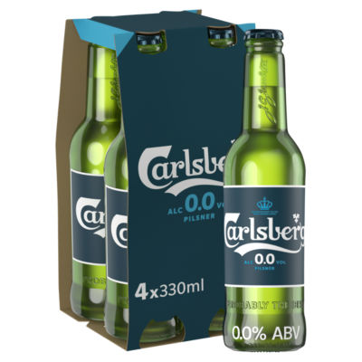 0,0% Alcohol Free Lager Beer Bottles 4x330ml thumbnail 2