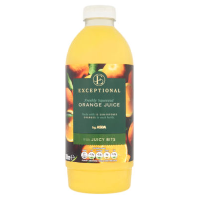 Exceptional by Freshly Squeezed Orange Juice with Bits 1 Litre