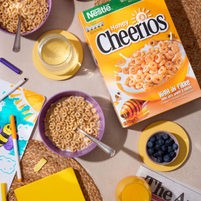 Nestlé  Honey Multigrain Hoop Breakfast Cereal 370g thumbnail 3