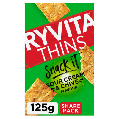 Ryvita Snack It Thins Sour Cream & Chive Flatbread Snacks