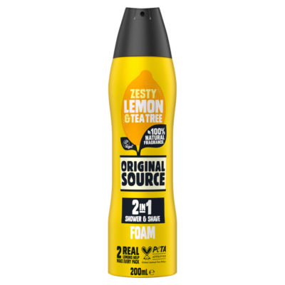 Lemon & Tea Tree 2 In 1 Shower & Shave Foam 200ml thumbnail 2