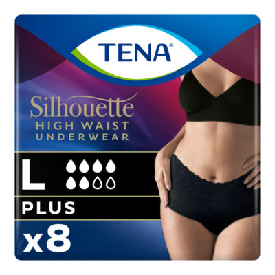 Silhouette Incontinence Pants Black L 8 Pack thumbnail 2
