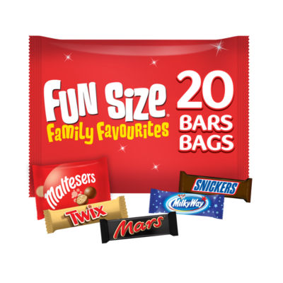 Mars Snickers Twix Maltesers & Milky Way Funsize Milk Chocolate Bars