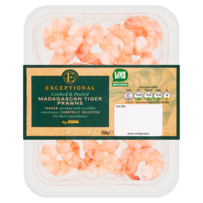 Cooked & Peeled Madagascan Tiger Prawns 150g thumbnail 2