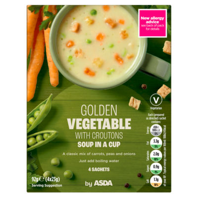 Golden Vegetable Soup in a Cup with Croutons 4 x 23g (92g) thumbnail 2