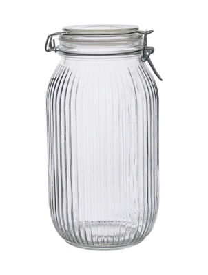 George Home Ribbed Clip Lid Canister 2L
