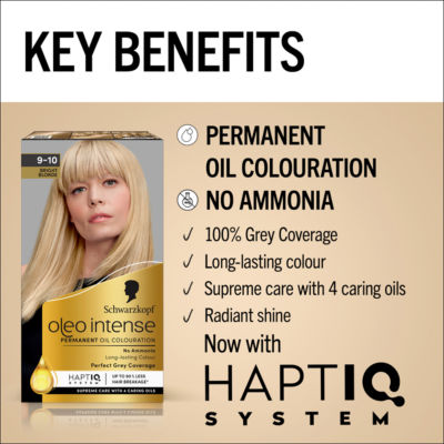 Oleo Intense Permanent Oil Colour 9-10 Bright Blonde Hair Dye thumbnail 4