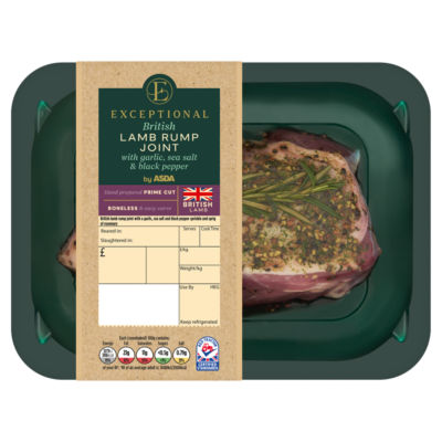 British Lamb Rump Joint with Garlic, Sea Salt & Black Pepper (Typically 0.375KG) thumbnail 2