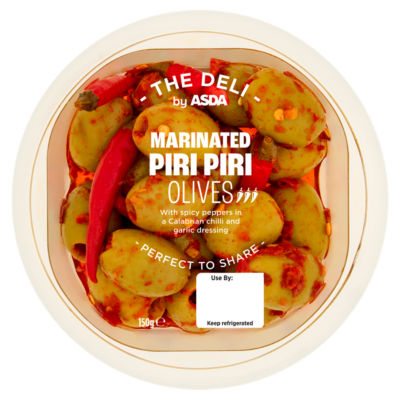 The Deli Marinated Piri Piri Olives 150g