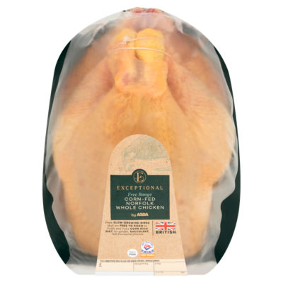 Free Range Corn-Fed Norfolk Whole Chicken (Typically 1.75KG)