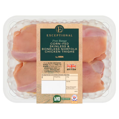 Free Range Corn-Fed Skinless & Boneless Norfolk Chicken Thighs (Typically 0.36KG) thumbnail 2