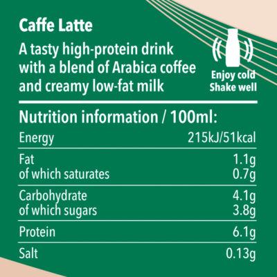 ® Protein Drink With Coffee Caffè Latte 330ml thumbnail 3
