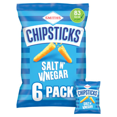 Chipsticks Salt & Vinegar Multipack Crisps 6x17g thumbnail 2