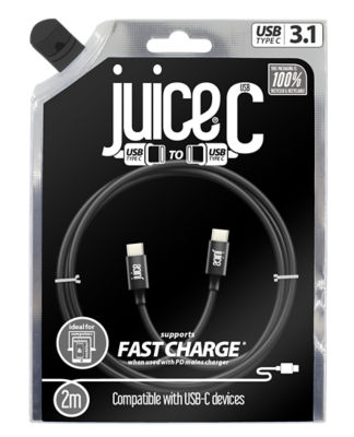 Type C To Type C Black Cable 2M thumbnail 2