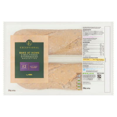 Multiseed Stonebaked Baguettes 2 x 125g (250g) thumbnail 2