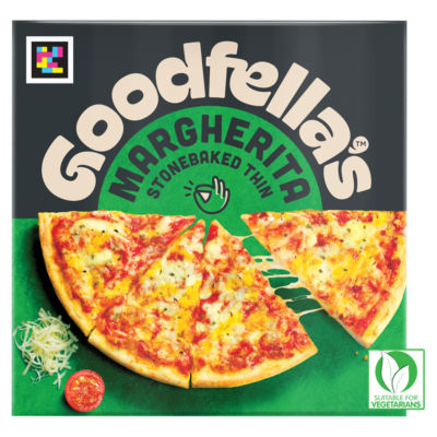 Goodfellas Stonebaked Thin Margherita Three Cheese Pizza 334g thumbnail 2