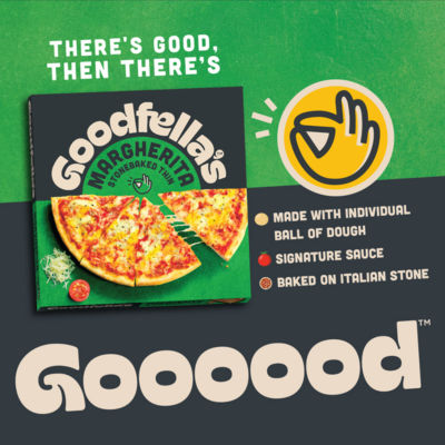 Goodfellas Stonebaked Thin Margherita Three Cheese Pizza 334g thumbnail 4