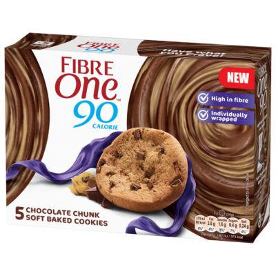 90 Calorie Chocolate Chunk Soft Baked Cookies 5 x 24g (120g) thumbnail 4