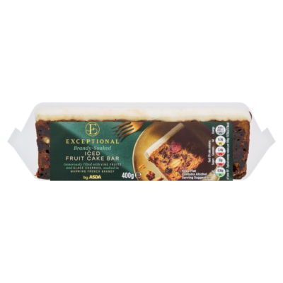 Brandy-Soaked Iced Fruit Cake Bar 400g