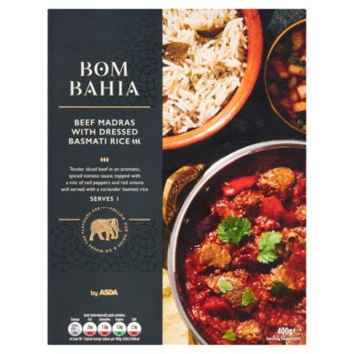 Bom Bahia Beef Madras with Dressed Basmati Rice 400g thumbnail 2