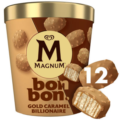 Bonbon Gold Caramel Billionaire Ice Cream Frozen Snack 12x 17 ml (204 ml) thumbnail 2
