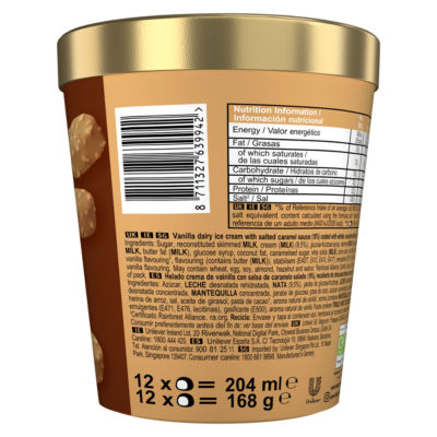 Bonbon Gold Caramel Billionaire Ice Cream Frozen Snack 12x 17 ml (204 ml) thumbnail 3