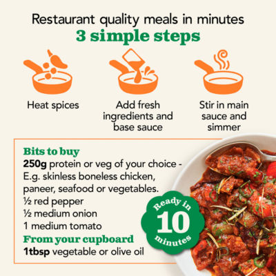 Spicy Bengali Jalfrezi Indian Curry Sauce Meal Kit 300g thumbnail 3