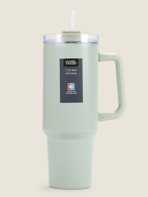 40oz Tumbler with Straw and Handle