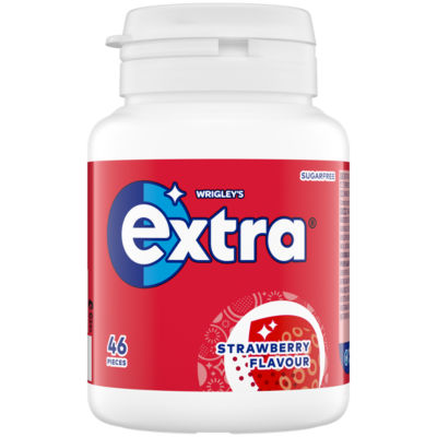 Extra Strawberry Flavour Sugarfree Chewing Gum Bottle