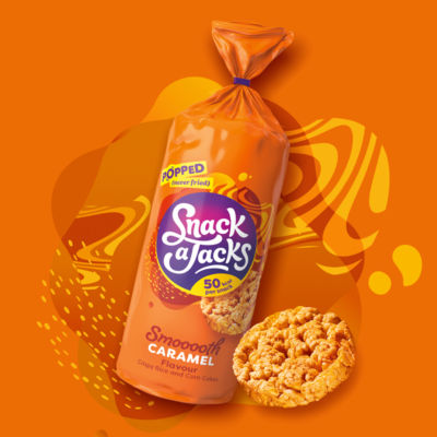 Snack A Jacks Jumbo Caramel Sharing Rice Cake Crisps 159g thumbnail 3
